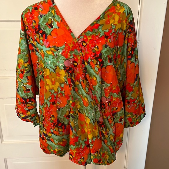 Chacha vente PL, multi color, polyester, top, good condition - Picture 1 of 3